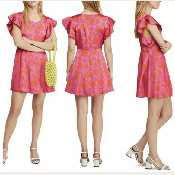 Free People Electric Posie Floral Mini Dress m24 - Picture 1 of 8